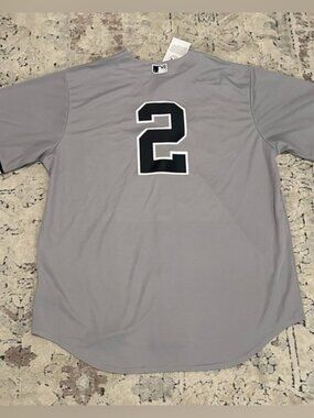 Nike Authentic New York Yankees Derek Jeter #2 Gray MLB Jersey
